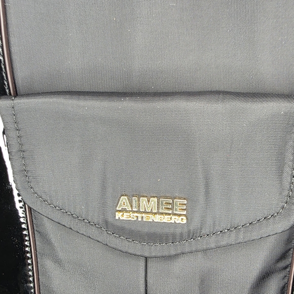 Aimee Kestenberg Weekender Black Nylon Glossy Tote Set - Picture 2 of 11